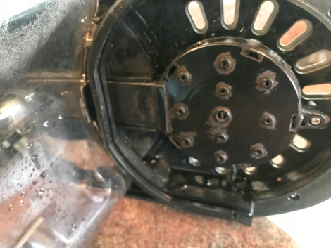 Yep, the filter head needs cleaning.